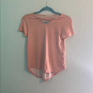 Pink and White striped shirt